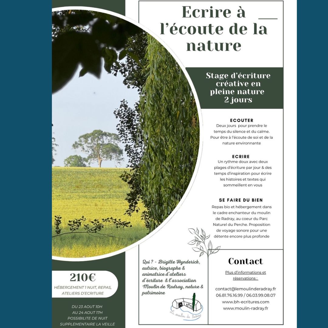 paysage pour inviter à venir écrire dans la nature